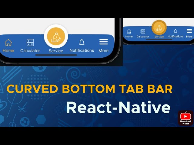 React-Native Curved Bottom Tab-bar