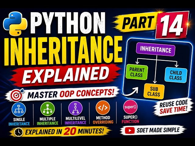 Python Inheritance Tutorial for Beginners | OOP Part 14 | Complete 20-Minute Script
