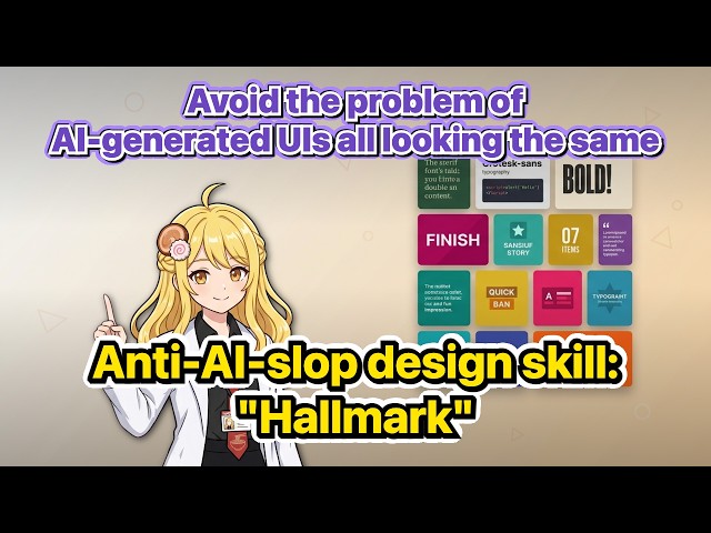 Hallmark: The Skill That Forces Non-AI-Looking Design