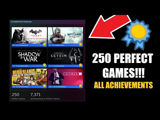 My 250 PERFECT STEAM GAMES (100% ALL ACHIEVEMENTS)