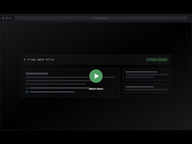 Friday AI Agent - Automate Slack, Jira, GitHub & Ship Real Code