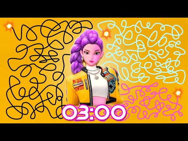 3 MINUTE Timer - RUMI (COOKIE BOMB)​🎤​⚔️​​ Kpop DH Countdown with Music