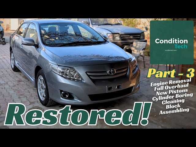 Toyota Corolla 2010 Full Restoration | Part 3 of 5 | 1ZZ-FE Engine Removal & Full Overhaul