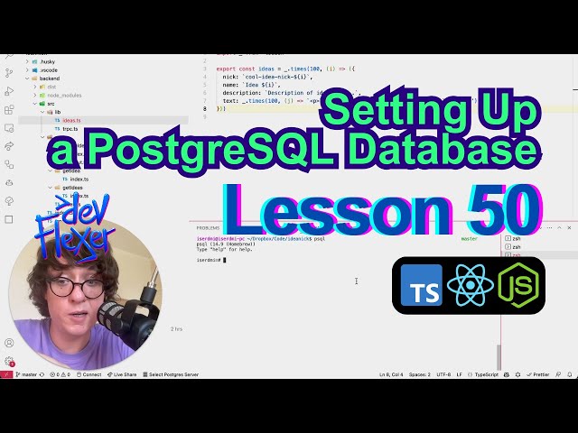 Lesson 50. Setting Up a PostgreSQL Database (TypeScript, Node.js, React)