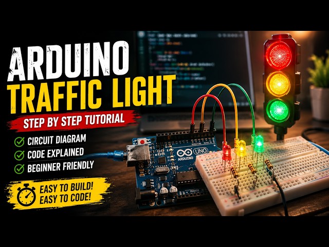 Arduino Traffic Light Using Blockly | No Coding Required | Beginner Arduino Project