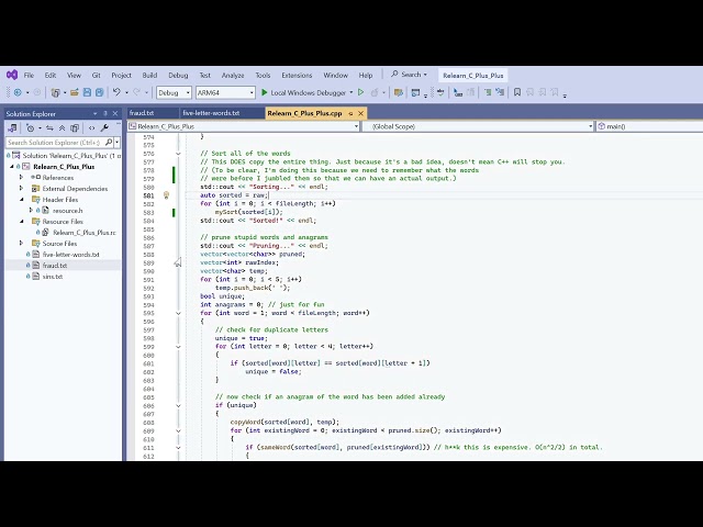 Sprint 5: C++ Wordle Program Demonstration