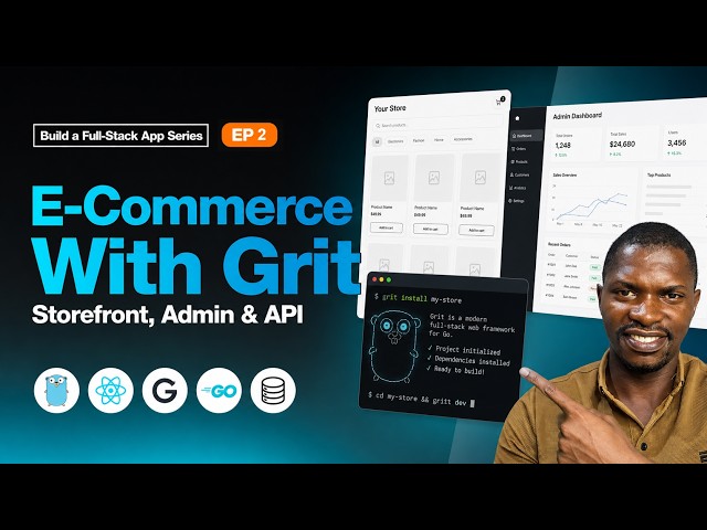 Building a Full E-commerce with Grit — Ep 2: grit new, Docker and the First Run
