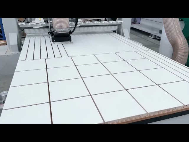 EXCITECH Linear tool changer Nesting CNC machine with Dust-free tool path.