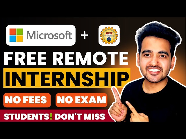 Microsoft Online Internship 2026🚨 NO FEES, 110% Selection | Microsoft x AICTE Paid Internships