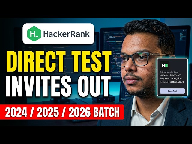 Hackerrank Biggest Hiring | Direct Assessments Started | Off Campus Drive for 2026, 2025, 2024