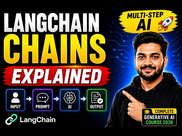 LangChain Chains Explained 🚀 | Build Multi-Step AI Workflows with Python (2026)