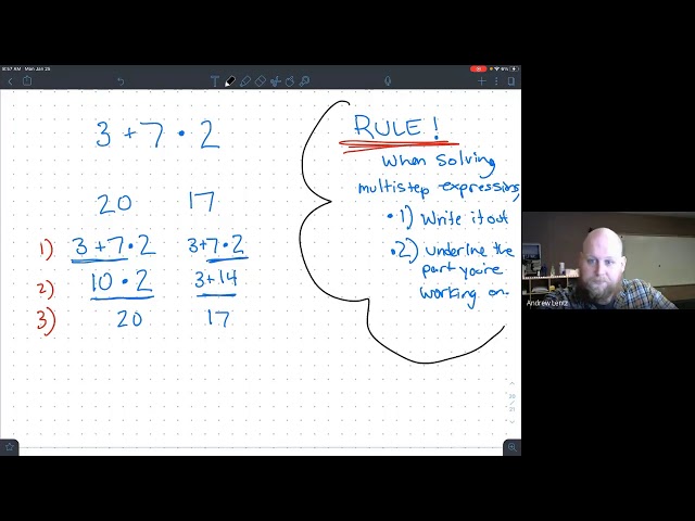 Introduction to the Order of Operations.
