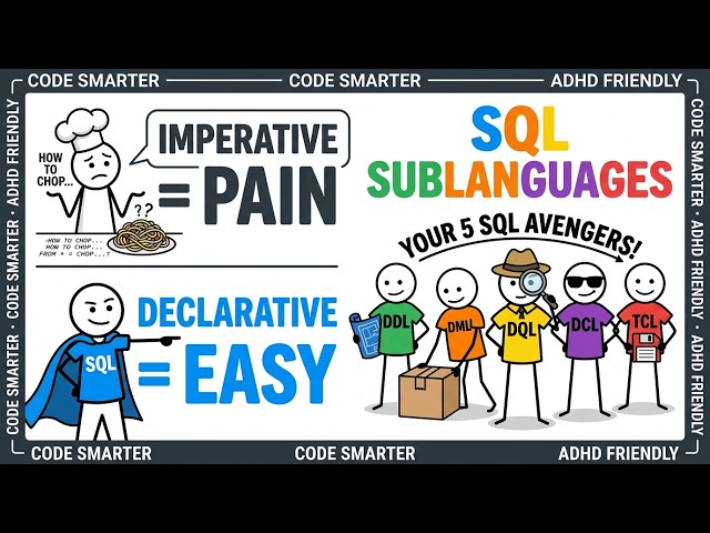 Declarative Programming & The 5 SQL Sublanguages (DDL, DML, DQL, TCL, DCL)