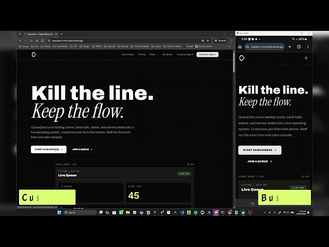 Queuezero demo Submission (H0: Hack the Zero Stack with Vercel v0 and AWS Databases)