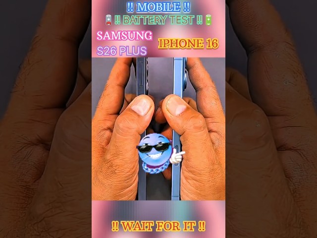 ⚡☠️SAMSUNG S26 PLUS VS IPHONE 16 BATTERY TEST !!⚡
