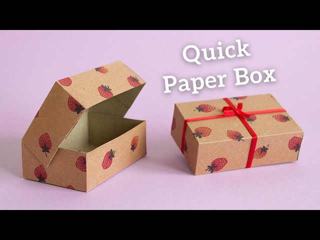 How to make a quick Paper Box | Paper Box with Lid Tutorial