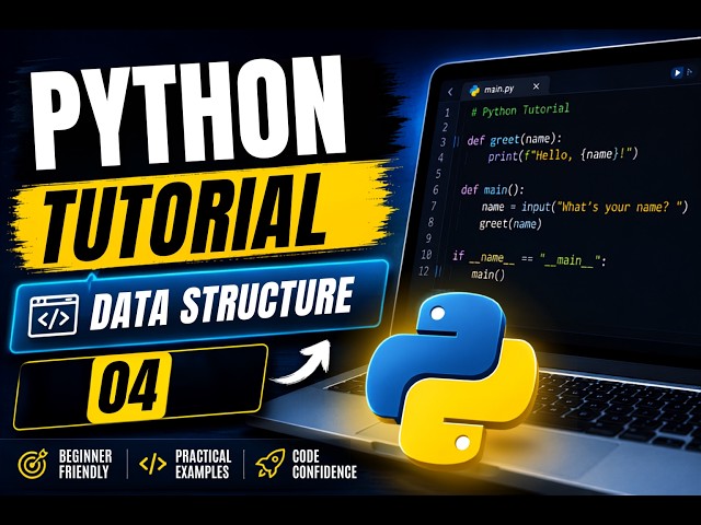 Python Tutorial #4 |Different Data Structures in Python for Beginners | @PythonWithHarsh