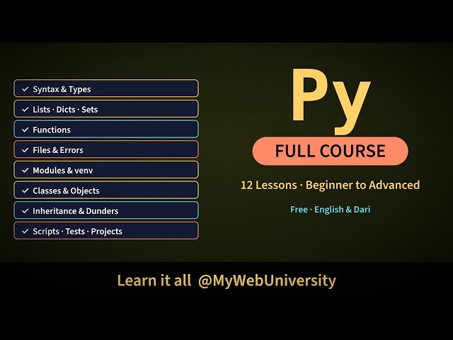 Python Scripting and OOP Full Course for Beginners to Advanced (12 Lessons)