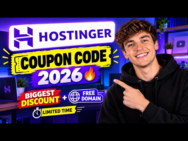 Hostinger Coupon Code 2026 🔥 | Biggest Discount + Free Domain (Limited Time)