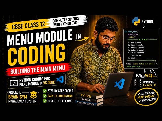How to Create a Menu-Driven Program in Python | CBSE Class 12 Python Project