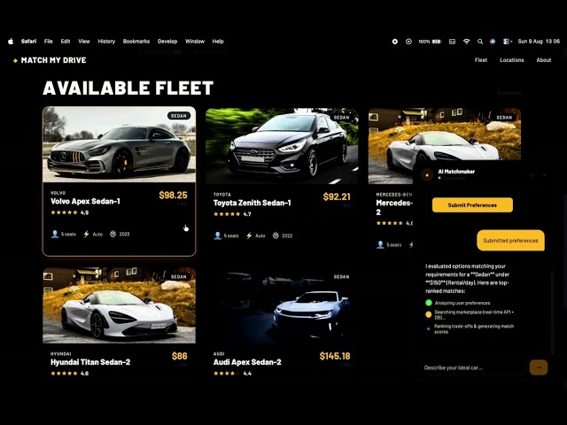 MatchMyDrive — AI Car Matchmaker (Amulate Summer Hackathon 2026)
