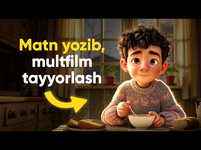 Sun’iy intellekt bilan multfilm tayyorlashni o‘rganasiz (oson)