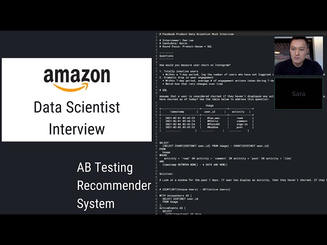 Amazon Data Scientist Mock Interview - AB Testing