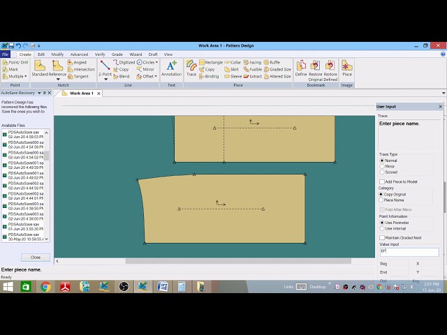 #  Tutorial for basic skirt pattern development with CAD