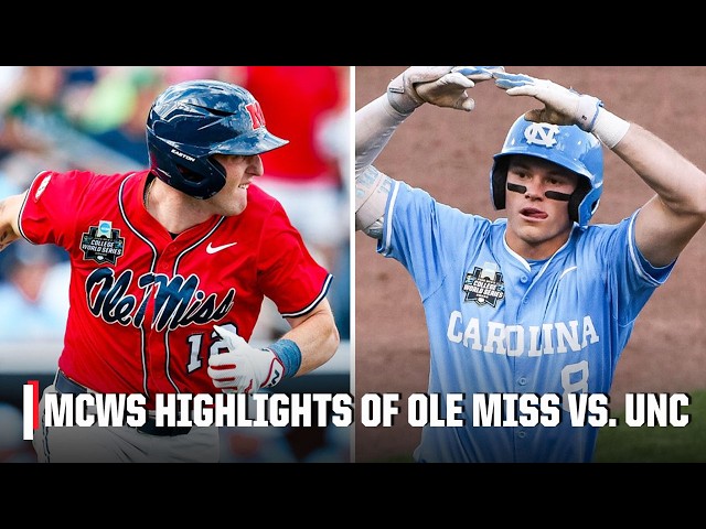UNC Tar Heels vs. Ole Miss Rebels | Full Game Highlights | Men’s College World Series