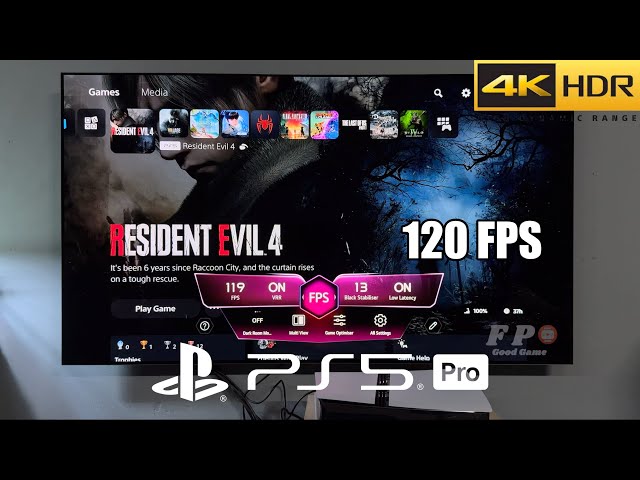 Resident Evil 4 PS5 Pro Gameplay With LG Oled TV 4K (RT Frame Rate 120HZ)