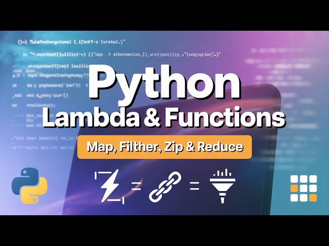Python Functional Programming Deep Dive: Lambda, Map, Filter, Zip & Reduce Explained!