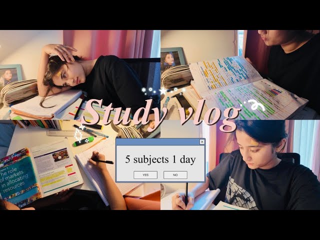 Study vlog 📚✨| 5 subjects 1 day can I complete? | Aurra Bhatnagar Badoni Vlogs