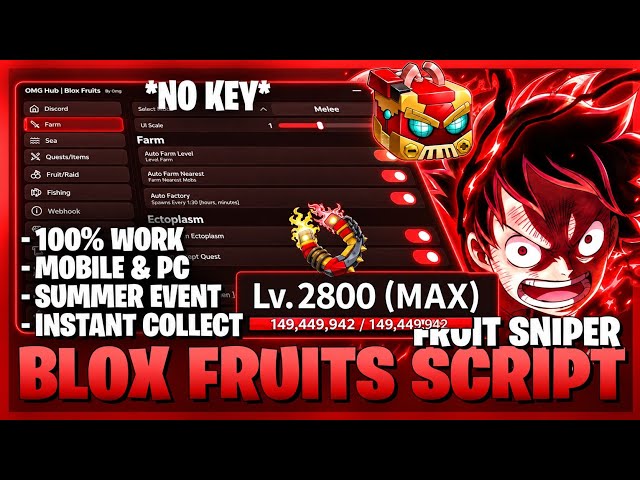 [💢] Blox Fruits Script - No Key, Auto Farm, Fruit Sniper, Auto Bounty & More! ⚡