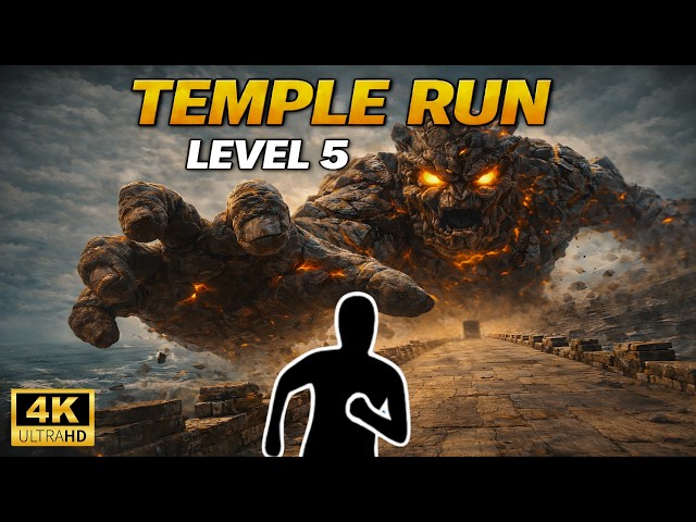 TEMPLE RUN ESCAPE 🏃‍♂️ | 4K Immersive Interactive Warm Up | Run Cardio Workout Level 5