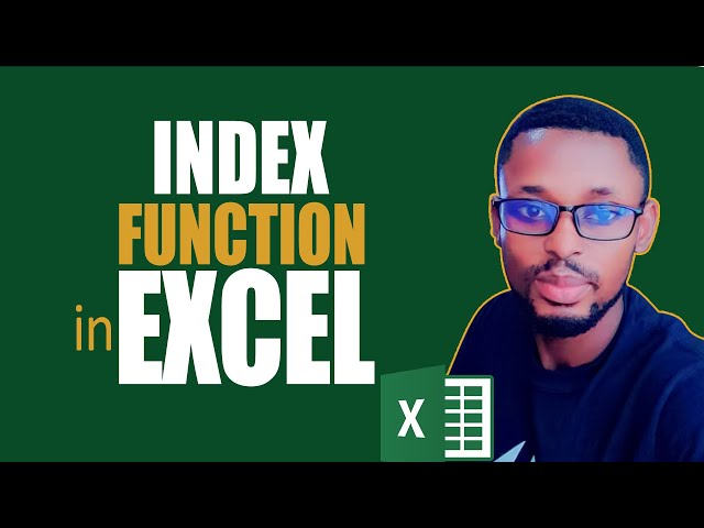 How to use index function in excel