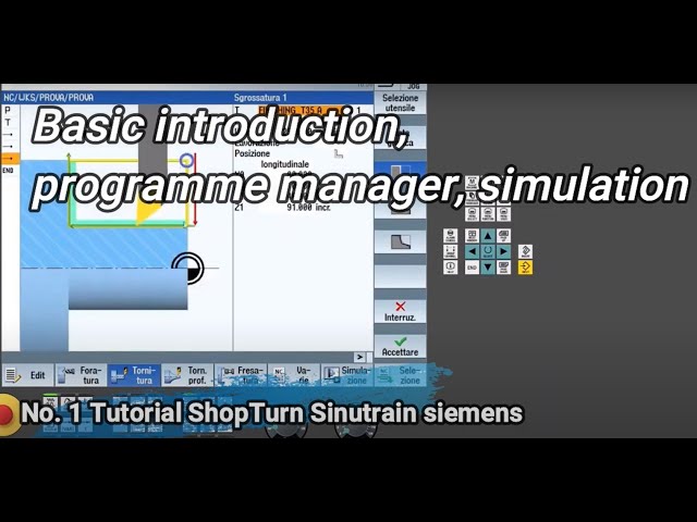 N1 Tutorial #ShopTurn #Sinutrain #siemens   Basic introduction, programme manager