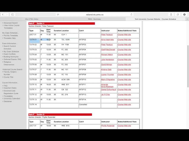 Course Selection Tutorial   YU