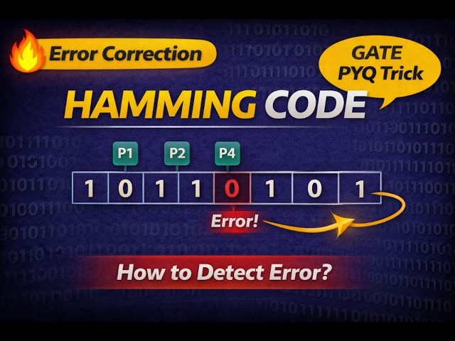 Hamming Code Explained | Error Detection & Correction | Computer Networks | GATE 2027