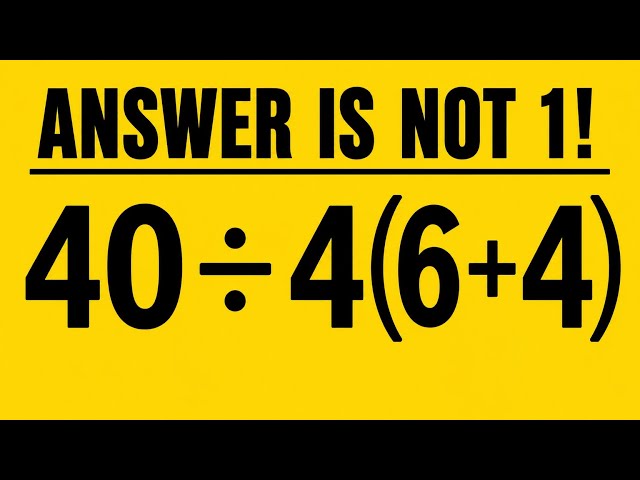 40÷4(6+4) = ❓️/ 13 out 100 students got this right!✅️  Are you among the 13?/PEMDAS Rules 