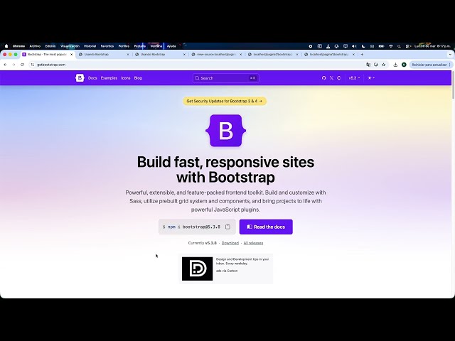 Tutorial Como Usar Bootstrap 5 Navbar y Grid Parte 1