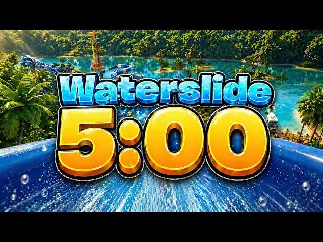 5 Minute Timer | Water Slide Countdown  🌊🎢