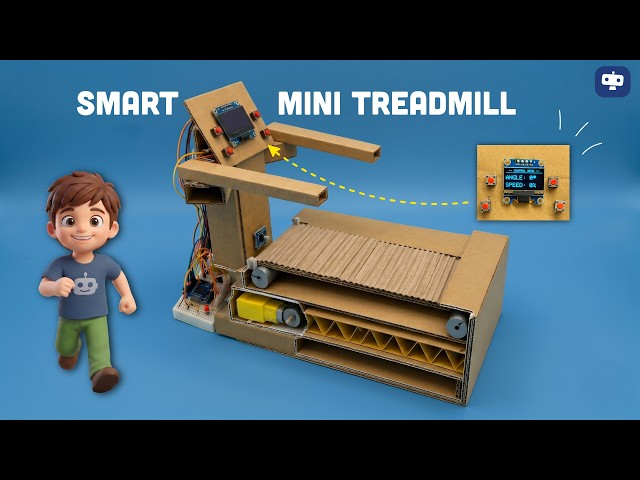 Smart Arduino Mini Treadmill Project | OLED + Servo + DC Motor Speed Control 🔥