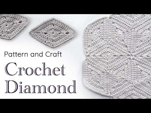 Crochet Diamond - Solid Granny Square Diamond Shape