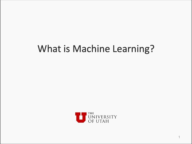 Machine Learning: Lecture 1: Introduction