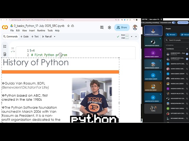Python introduction on Google Colab platform, first program 5+2 result!  #Python3 #colab  #src7cse
