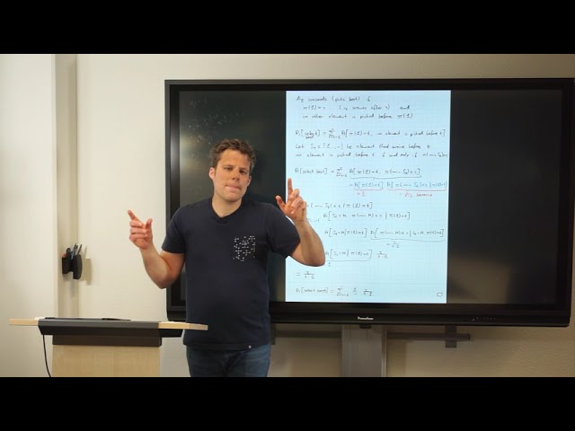 AaU, SoSe21: Lecture 10 (Optimal Stopping: Secretary Problem)