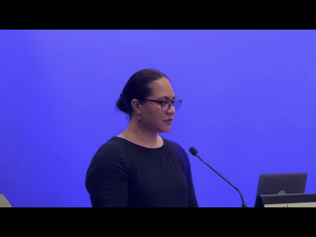 Dr Salome Taufa presents to a Pacific forum on the topic of the Imporce of Data to Pacific Integrity