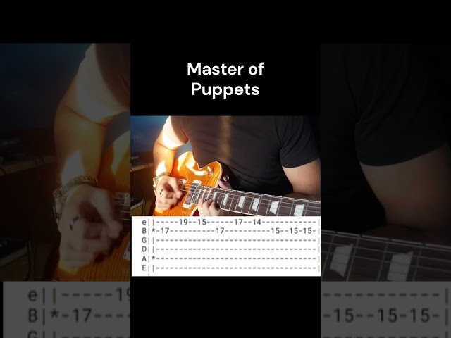 Master of puppets harmonized solo || #metallica #tabs #solo #guitar #cover