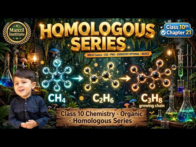 Homologous series: class 10th: lecture &3 CSS/PMS optional chemistry: mdcat basics 