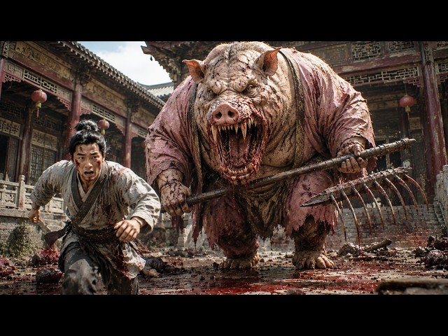 A giant boar demon mutated and slaughtered the village.